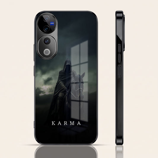 Vivo V40 Pro 5G Karma Black Electroplated Glass Phone Back Case