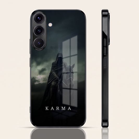 Samsung Galaxy A36 5G Karma Black Electroplated Glass Phone Back Case