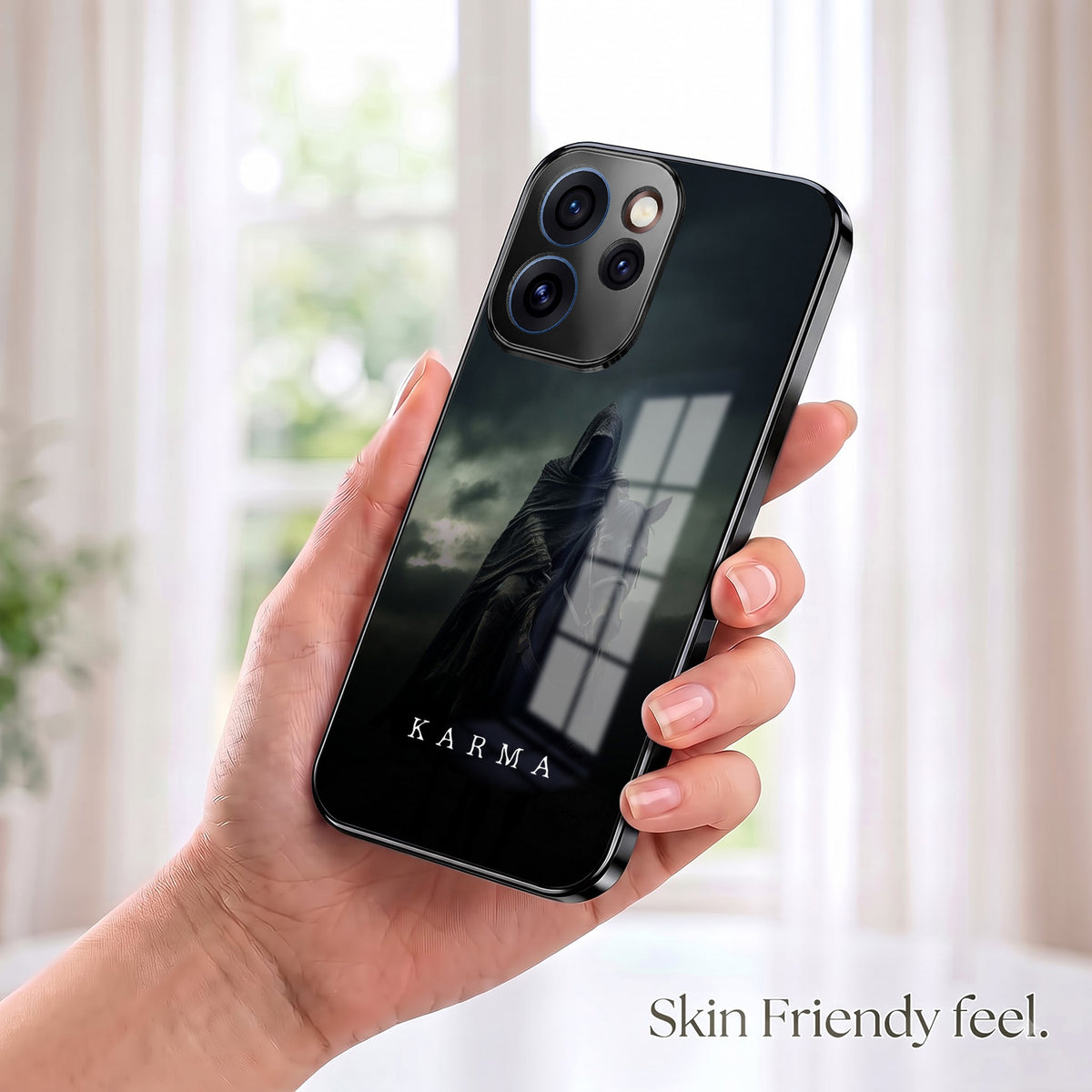 Oppo Reno 15 Pro Mini 5G Karma Black Electroplated Glass Phone Back Case