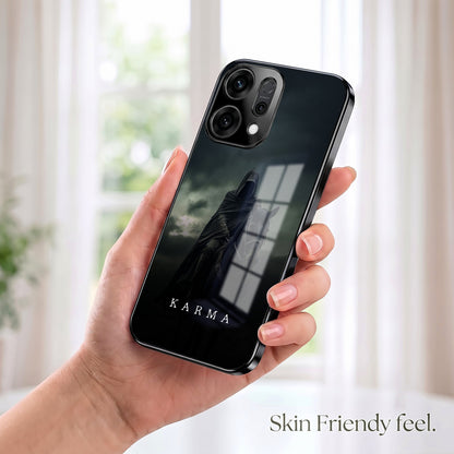 Oppo Reno 14 5G Karma Black Electroplated Glass Phone Back Case