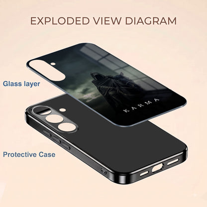 Samsung Galaxy A36 5G Karma Black Electroplated Glass Phone Back Case