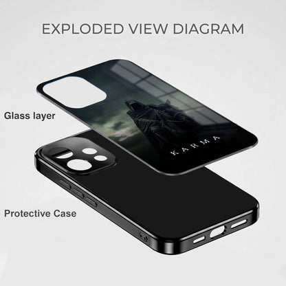 Oppo Reno 15 5G Karma Black Electroplated Glass Phone Back Case
