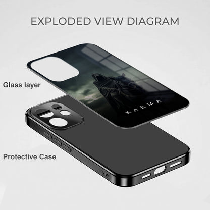 Oppo Reno 15 Pro Mini 5G Karma Black Electroplated Glass Phone Back Case