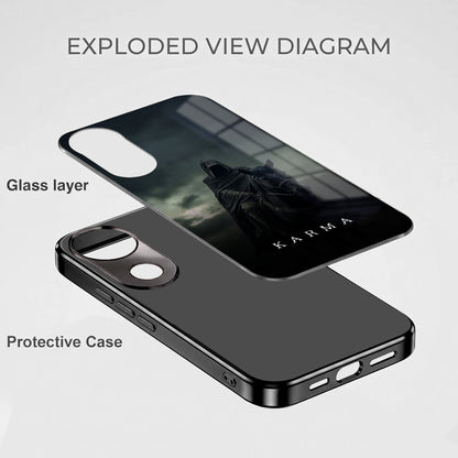Vivo V50 5G Karma Black Electroplated Glass Phone Back Case