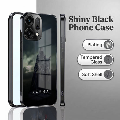 Oppo Reno 14 5G Karma Black Electroplated Glass Phone Back Case