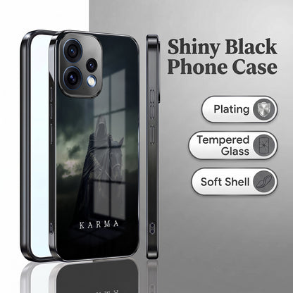Oppo Reno 15 5G Karma Black Electroplated Glass Phone Back Case