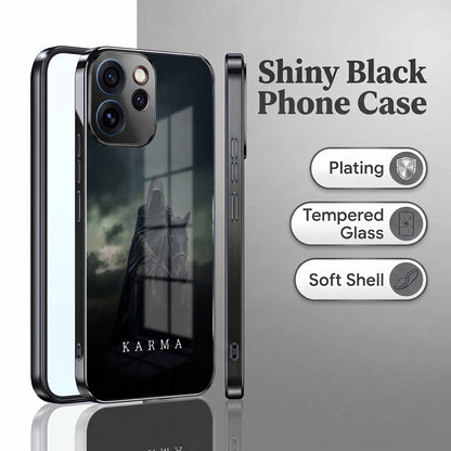 Oppo Reno 15 Pro Mini 5G Karma Black Electroplated Glass Phone Back Case