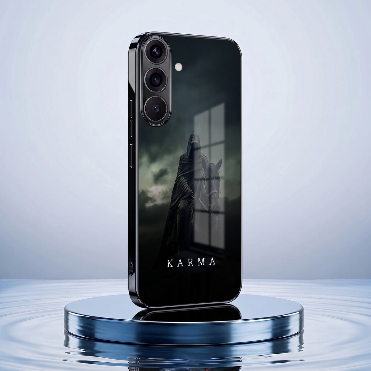 Samsung Galaxy A36 5G Karma Black Electroplated Glass Phone Back Case