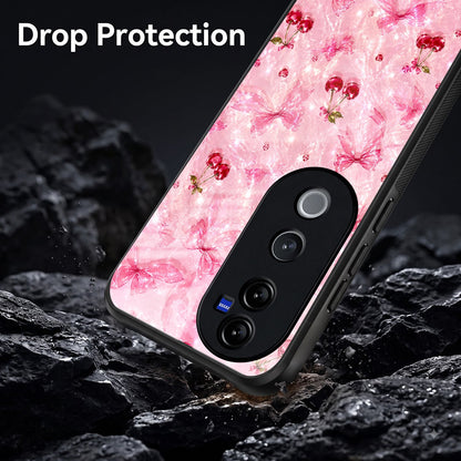 Vivo V40 Pro 5G Pink Cherry Blossom Acrylic Glass Back Case