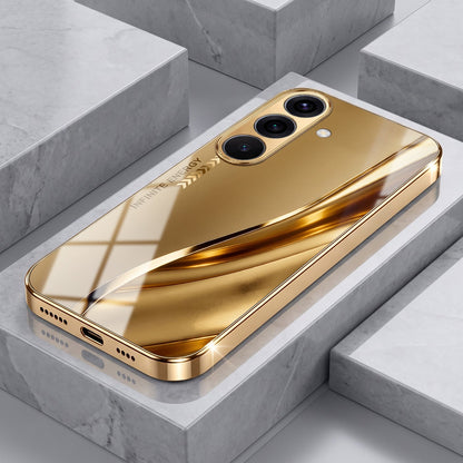 Samsung Galaxy A56 5G Luxury Infinity Energy Gold Electroplated Glass Phone Case