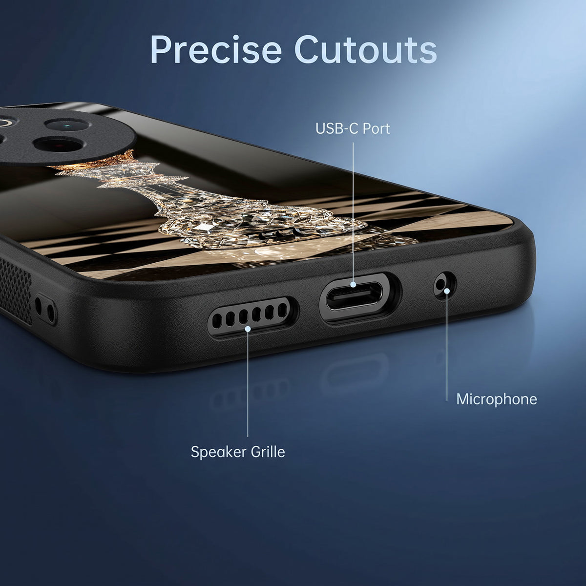 Vivo T4 5G Royal Chess King Acrylic Glass Back Case