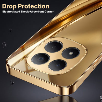 Redmi Note 15 Pro+ 5G Luxury Infinity Energy Gold Electroplated Glass Phone Case