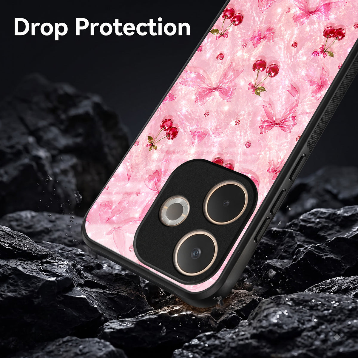 Oppo A5 Pro 5G Pink Cherry Blossom Acrylic Glass Back Case