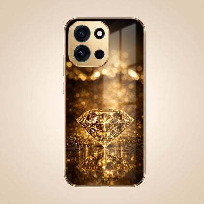 OnePlus Nord 6 5G Golden Diamond Gold Electroplated Glass Phone Back Case