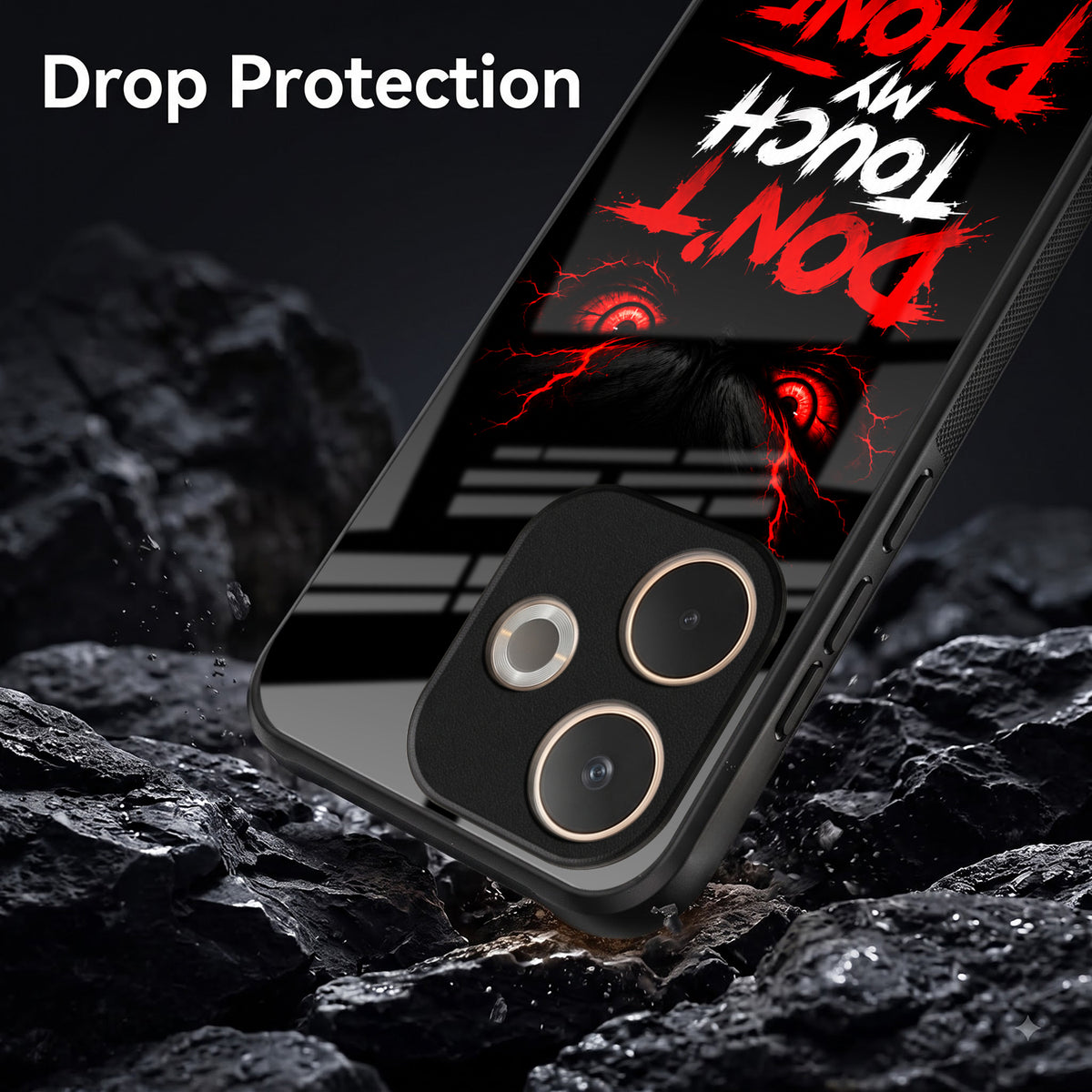 Oppo A5 Pro 5G Don't Touch My Phone Acrylic Glass Back Case