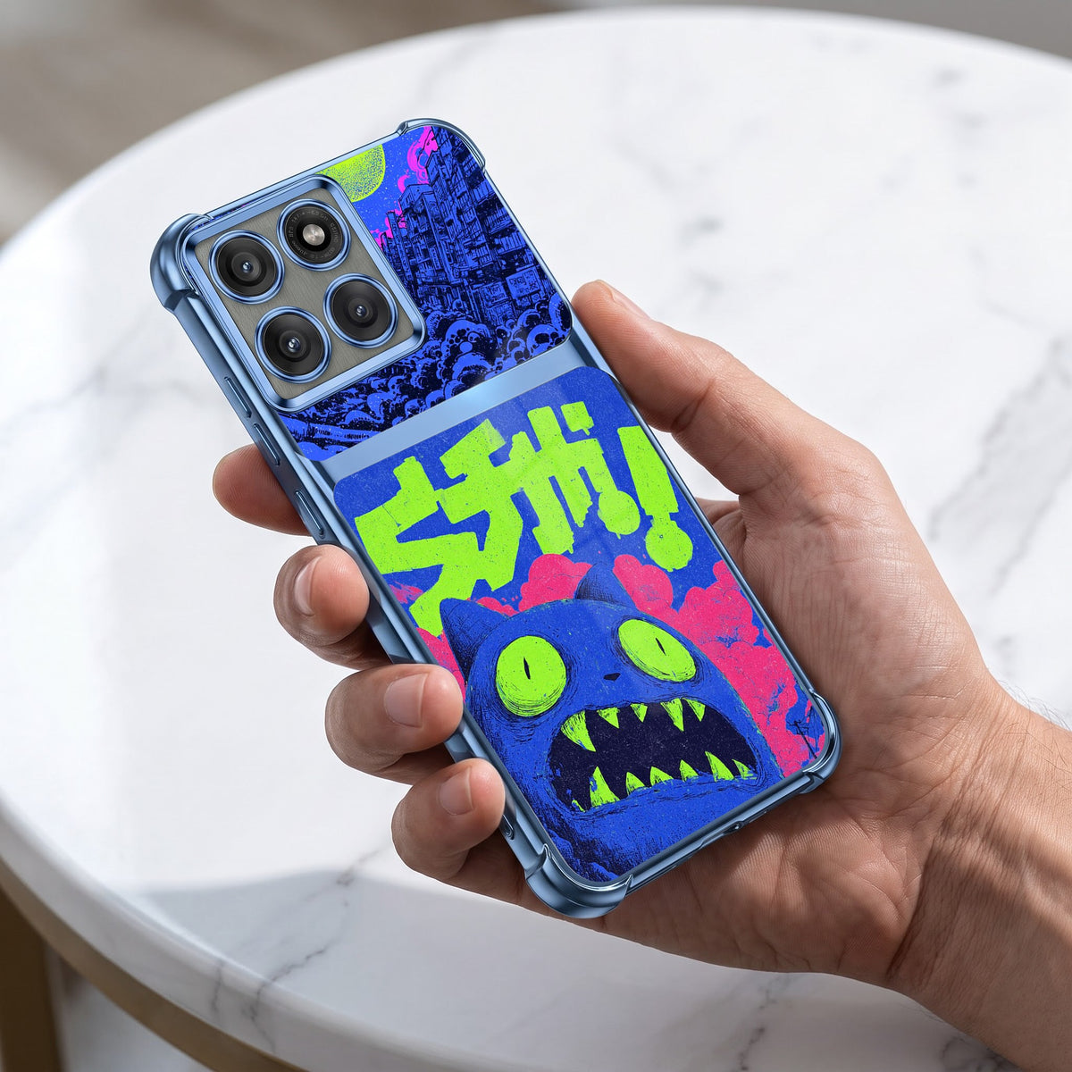 Motorola Edge 60 Pro 5G Neon Monster Dual-Tone Transparent Airbags Case