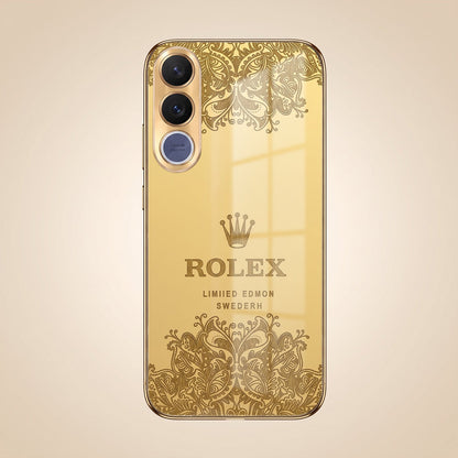 Vivo V70 FE 5G Rolex Crown Gold Electroplated Glass Phone Back Case