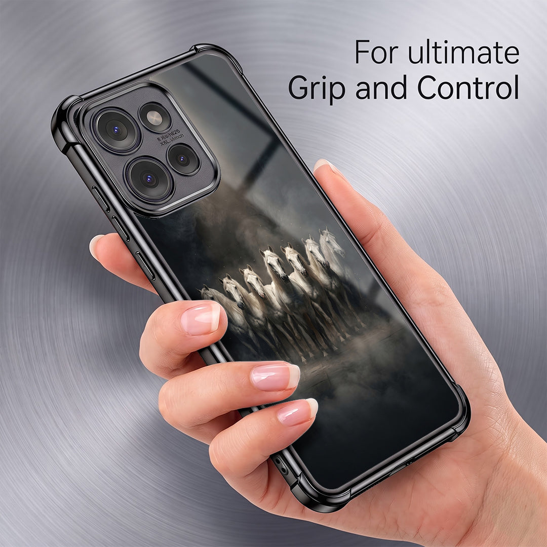 Motorola Edge 50 Neo 5G Running Horses Airbags Printed Back Case