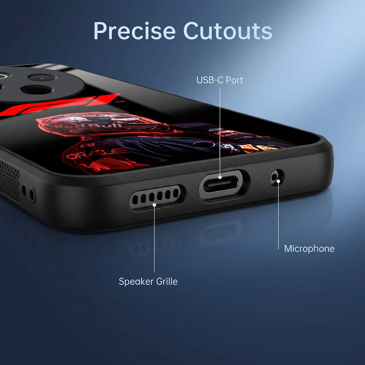 Vivo T4 5G F1 Racing Car Driver Acrylic Glass Back Case