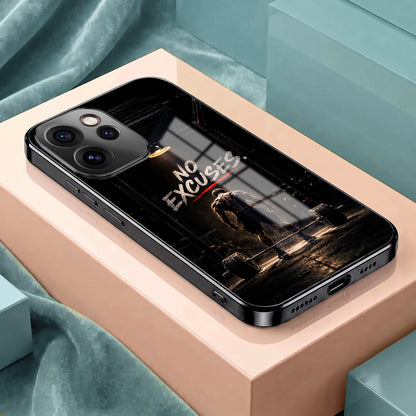 Oppo Reno 15 Pro Mini 5G No Excuses Black Electroplated Glass Phone Back Case