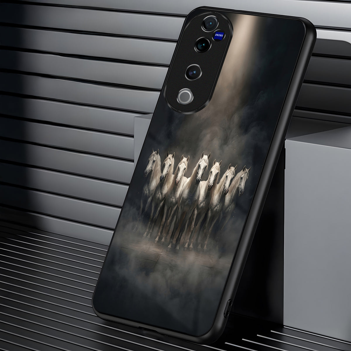 Vivo V40 Pro 5G Running Horses Acrylic Glass Back Case