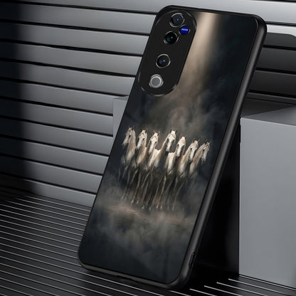 Vivo V40 Pro 5G Running Horses Acrylic Glass Back Case