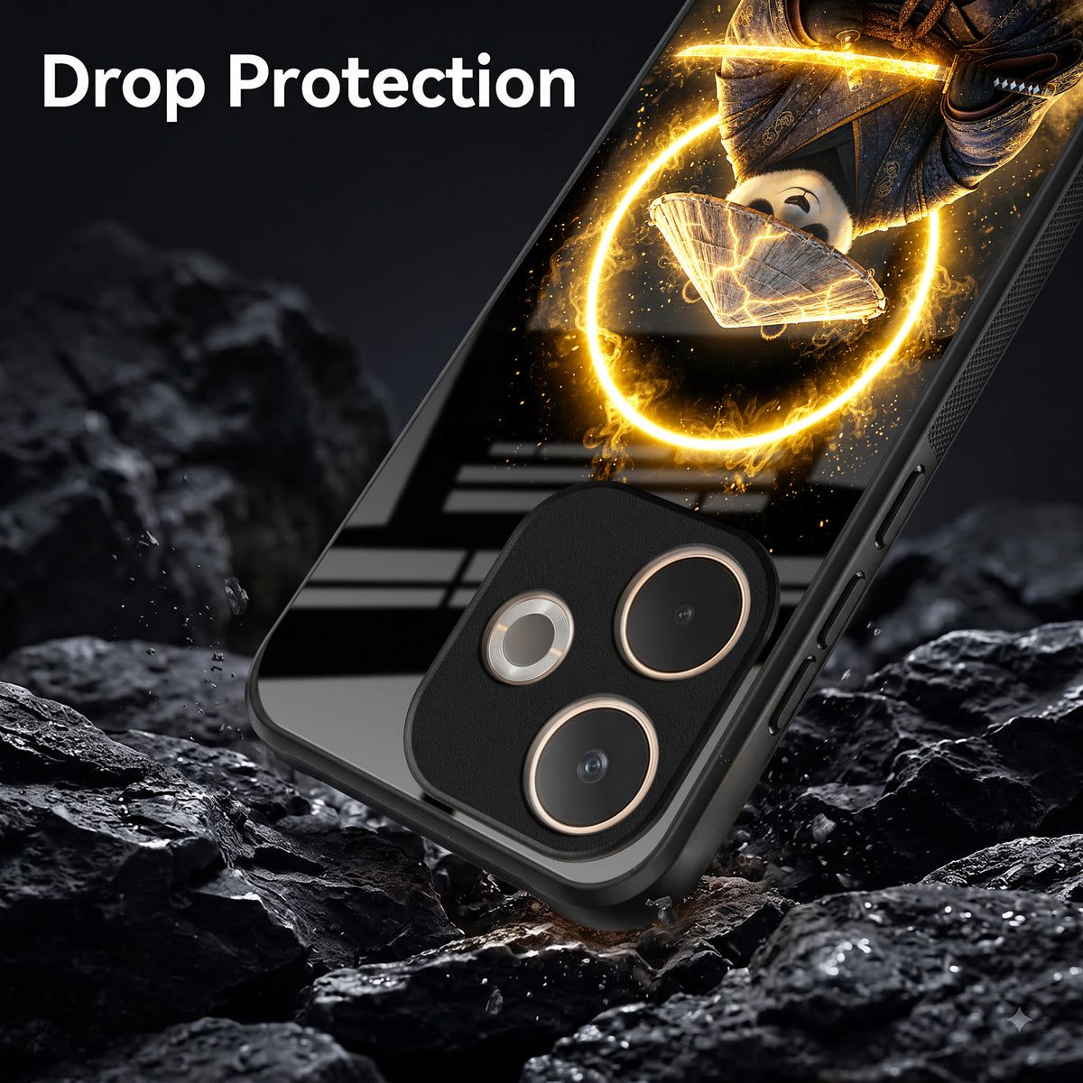 Oppo A5 Pro 5G Warrior Panda Acrylic Glass Back Case