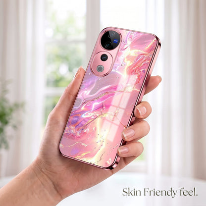 Vivo V40 Pro 5G Pearl Aurora Pink Electroplated Glass Phone Back Case