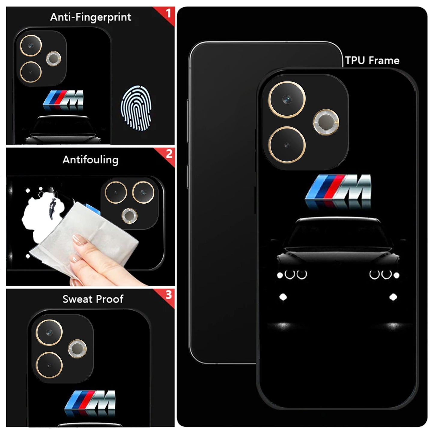 Oppo A5 Pro 5G Premium Acrylic Shockproof Glass Back Case (Motorsport Edition)