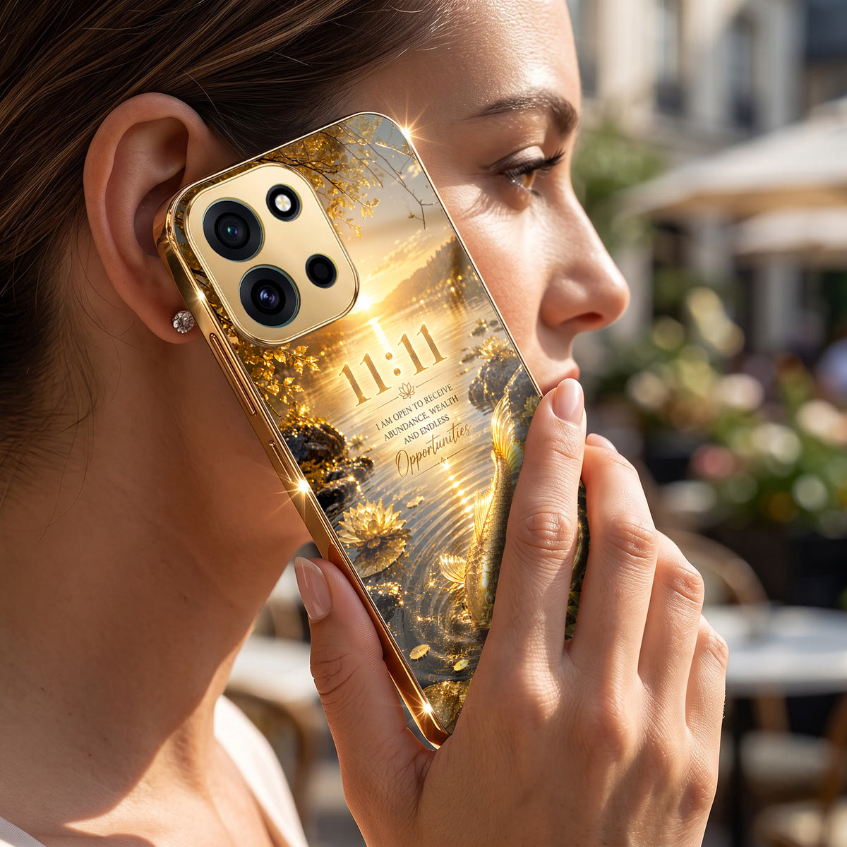 OnePlus Nord 6 5G 11:11 Manifestation Gold Electroplated Glass Phone Back Case