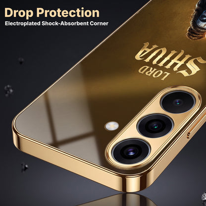 Samsung Galaxy A36 5G Lord Shiva Gold Electroplated Glass Phone Back Case