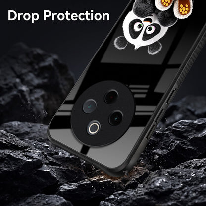 Vivo T4 5G Cute Panda Acrylic Glass Back Case