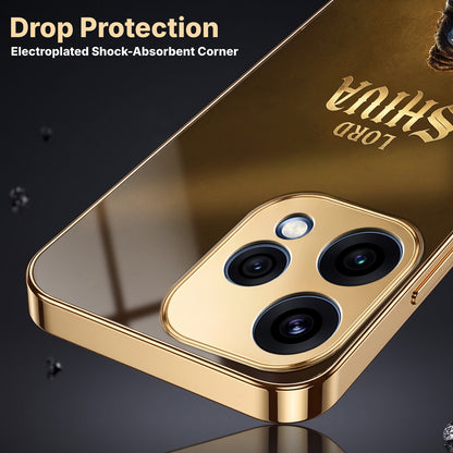 Oppo Reno 15 5G Lord Shiva Gold Electroplated Glass Phone Back Case