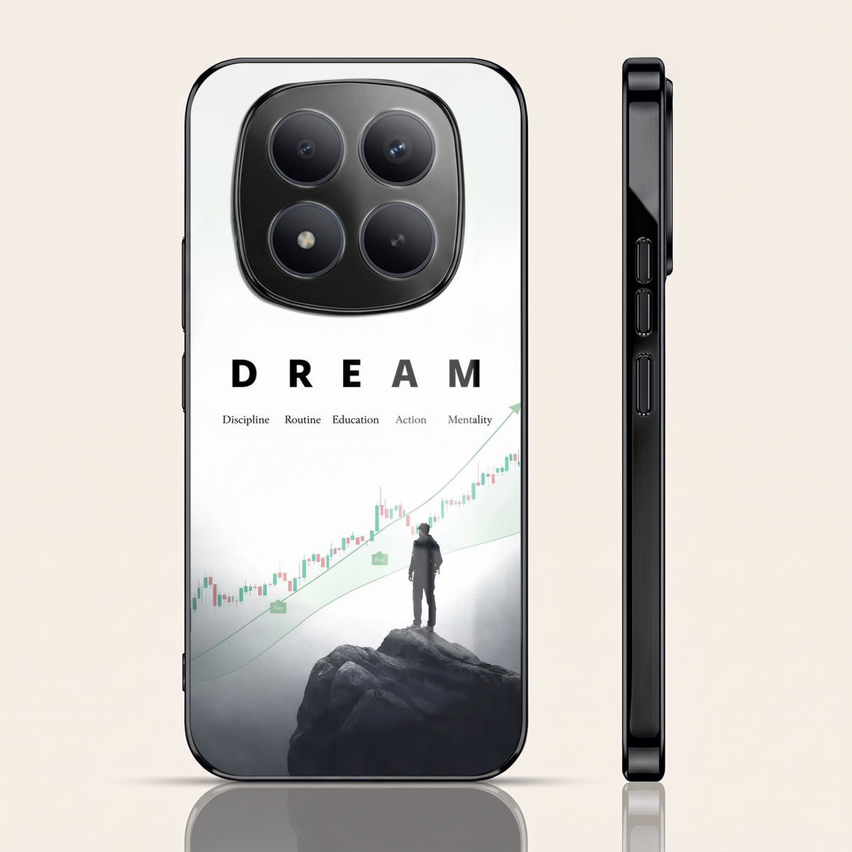 Redmi Note 15 Pro Plus 5G Dream Black Electroplated Glass Phone Back Case