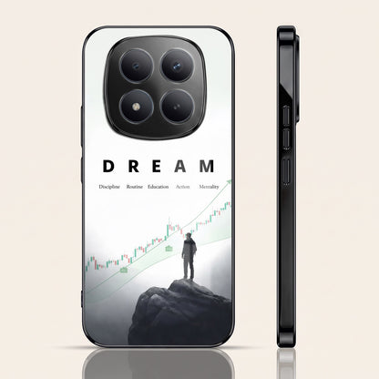 Redmi Note 15 Pro Plus 5G Dream Black Electroplated Glass Phone Back Case
