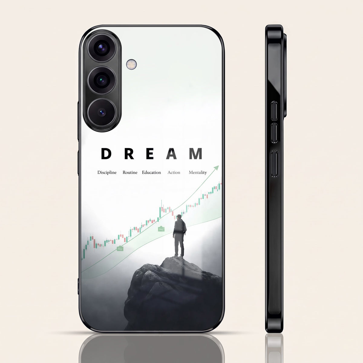 Samsung Galaxy A56 5G Dream Black Electroplated Glass Phone Back Case