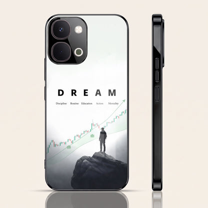 Vivo T5x 5G Dream Black Electroplated Glass Phone Back Case