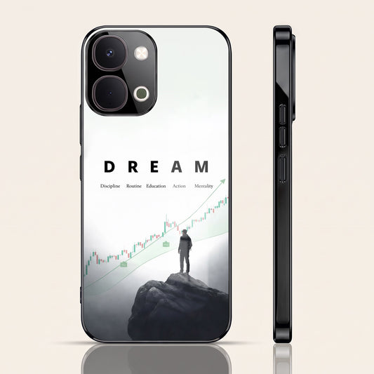 Vivo T5x 5G Dream Black Electroplated Glass Phone Back Case