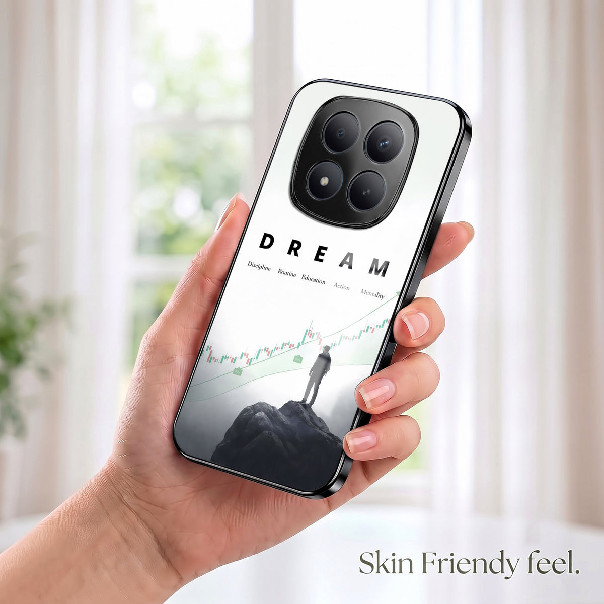 Redmi Note 15 Pro Plus 5G Dream Black Electroplated Glass Phone Back Case