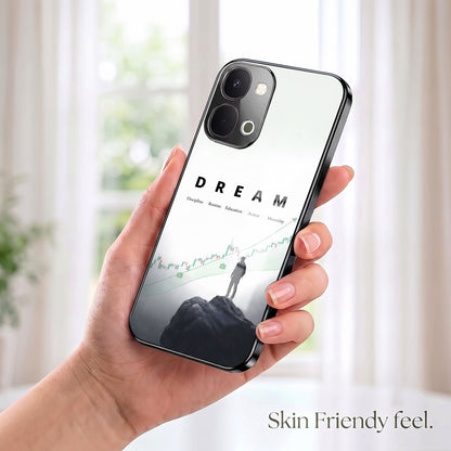 Vivo T5x 5G Dream Black Electroplated Glass Phone Back Case