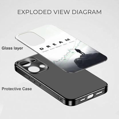 Oppo Reno 13 5G Dream Black Electroplated Glass Phone Back Case