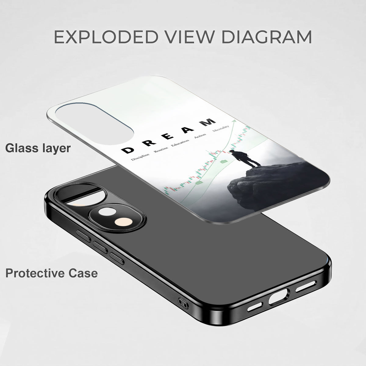 Vivo V40 Pro 5G Dream Black Electroplated Glass Phone Back Case