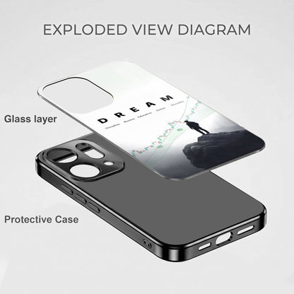 Oppo Reno 14 5G Dream Black Electroplated Glass Phone Back Case