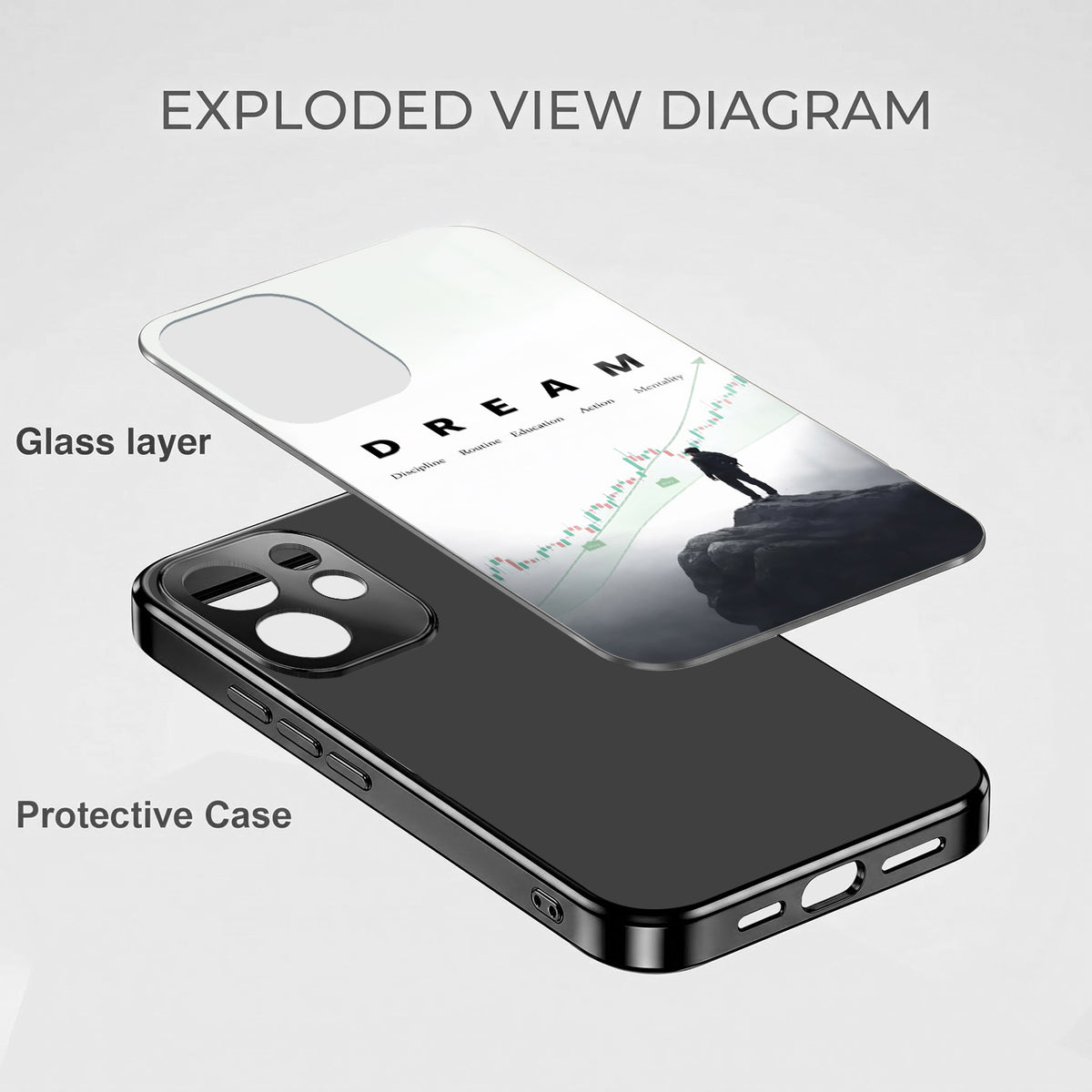 Oppo Reno 15 Pro Mini 5G Dream Black Electroplated Glass Phone Back Case