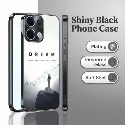 Oppo Reno 13 5G Dream Black Electroplated Glass Phone Back Case