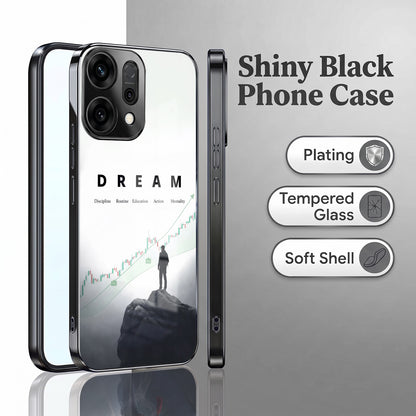 Oppo Reno 14 5G Dream Black Electroplated Glass Phone Back Case