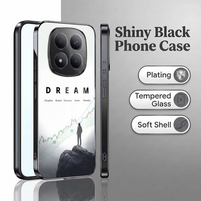 Redmi Note 15 Pro Plus 5G Dream Black Electroplated Glass Phone Back Case