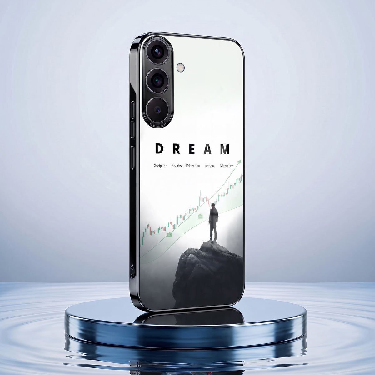 Samsung Galaxy A56 5G Dream Black Electroplated Glass Phone Back Case