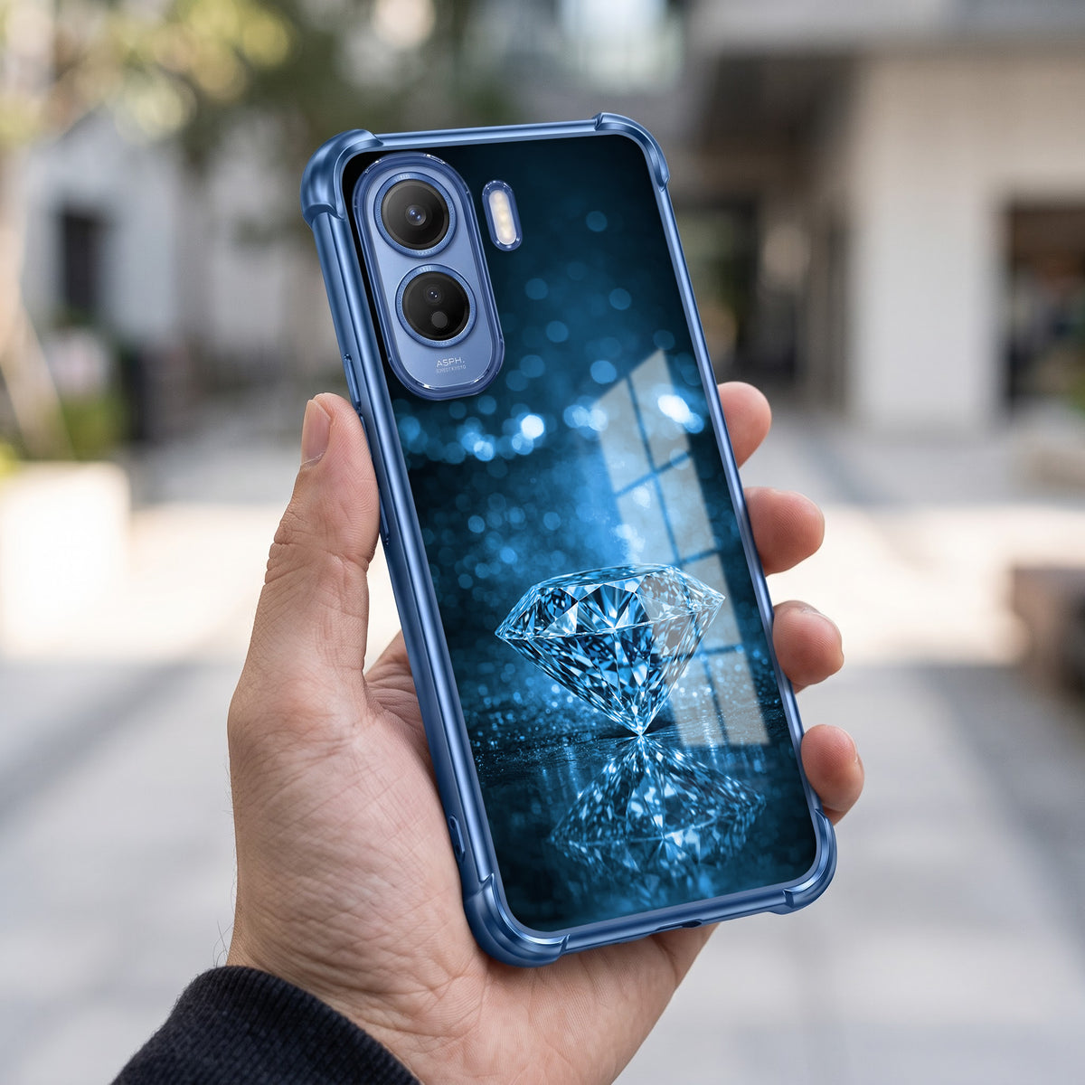 Vivo T5 Pro 5G Blue Diamond Airbags Printed Back Case