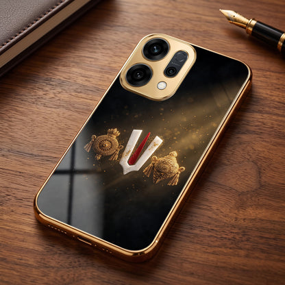 Oppo Reno 14 5G Royal Heritage Edition Gold Electroplated Glass Phone Back Case